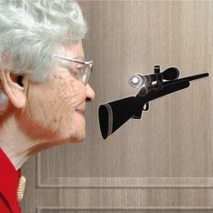 Eye Spy Gewehr Spionsticker