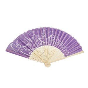 Fächer Herzen 6 St., lavendel