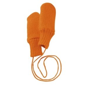 Fäustlinge Wolle orange Disana
