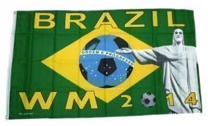 Fahne / Flagge Fußball WM 2014 Brasilien 