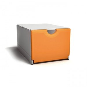 Faltbox 4er-Set orange-weiß