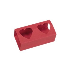 Faltschachtel-Hülle Herzen, rot