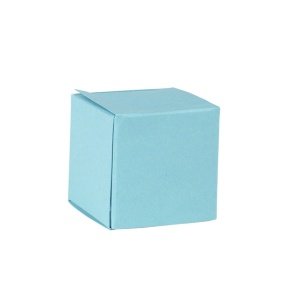 Faltschachtel Mini Würfel, hellblau