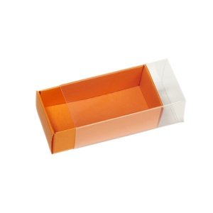 Faltschachtel Transparent, orange