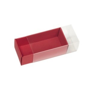 Faltschachtel Transparent, rot