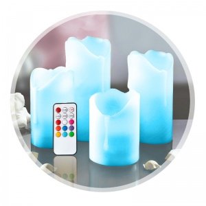 Farbwechselnde LED-Kerzen 4er-Set