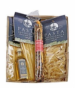Fattorie Lucchesi Geschenkkorb mit Pasta, Nativen Olivenöl Extra und Arrabbiata Gewürz