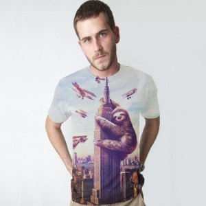 Faultierzilla Herren T-Shirt - Medium