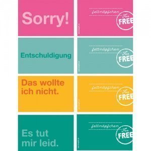 * FETTNÄPFCHEN "Entschuldigung" 60 Karte