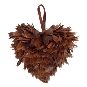 Federherz, braun