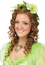 Feen-Haarband mit Blumen grün