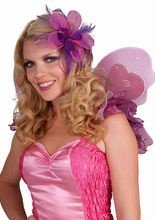 Feen-Haarschmuck Blumen Elfe pink-lila