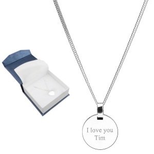 Feingliedrige Kette mit Gravur-Anhänger