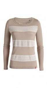 Feinstrick-Pulli m. Spitzenmuster