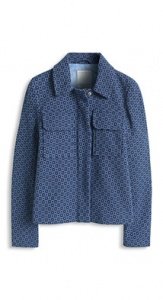 Fester Jacquard-Blazer aus Baumwoll-Mix