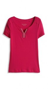 Festes Full-Needle-Rib-Shirt mit Sticker