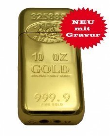Feuerzeug Goldbarren