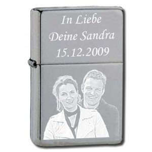 Feuerzeug mit Fotogravur