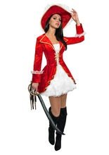 Fever Piratin Kostüm, rot