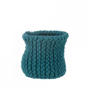 ferm Living - Knitted Basket, petrol gro