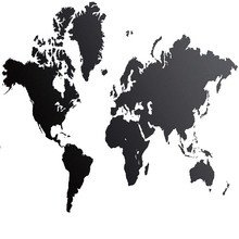 ferm Living - Wandsticker World Map