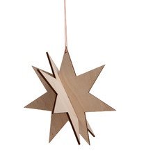 ferm living - Wooden Star, groß, Birkenh