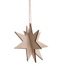 ferm living - Wooden Star, medium, Birke