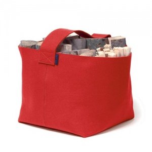 FIREWOOD BASKET Kaminholzkorb - ROT