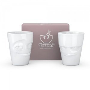 FiftyEight Becher Set "grummelig/verschmitzt" Tasse Porzellan