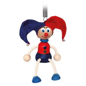 Figur Clown mit Schellen und Feder von M
