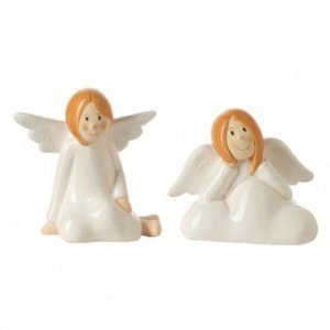 Figur Engel sitzend 2er-Set