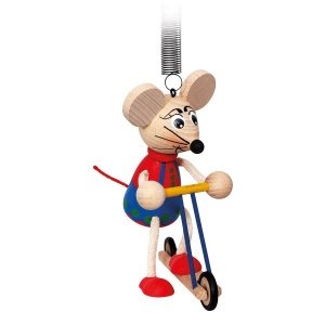 Figur Maus auf Roller von Mertens