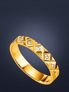 Filigraner Damenring mit Diamanten