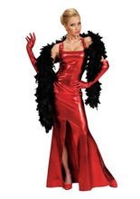 Filmdiva Damenkostüm Abendkleid rot