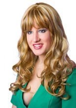 Filmstar Locken-Langhaarperücke mit Pony