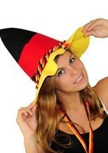 Filzhut in Deutschlandfarben