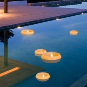 Finca Schwimmkerze 26cm elfenbein