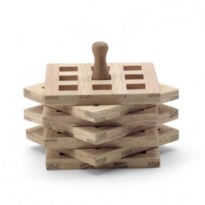 Fionia Ständer mit 6 Untersetzern aus Ei