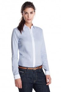 Fischgrät Stretch Hemdbluse