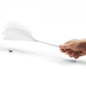 * FLY SWATTER Fliegenklatsche - WEISS