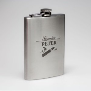 Flachmann mit persönlichem Design