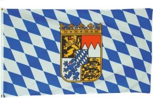 Flagge / Fahne 90x150 cm Bayern m. Wappe