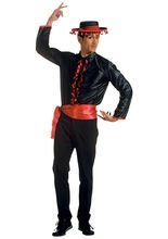 Flamenco Rüschen-Hemd Spanier mit Gürtel