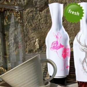 Flaschenhusse Hase neonpink