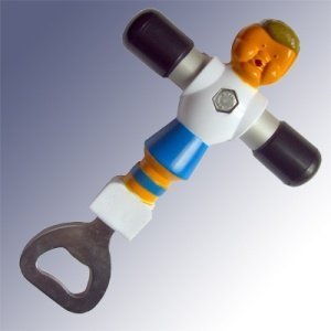 Flaschenöffner ´´Biergrätsche´´ - Blau/W