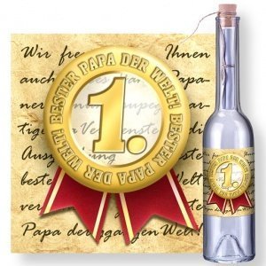 Flaschenpost Bester Papa der Welt!