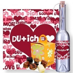 Flaschenpost DU + ich und Valentino-Pral