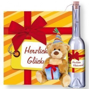 Flaschenpost Glückwunsch und Glückwunsch