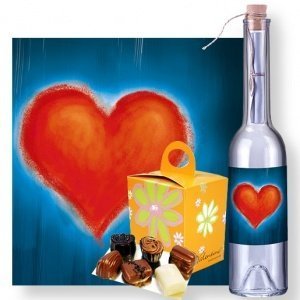 Flaschenpost Herzenssache und Valentino-