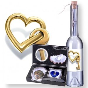 Flaschenpost Schlüssel zum Herzen und Me